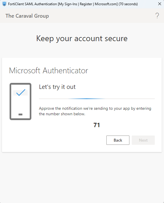 Ecran de Connexion Microsoft